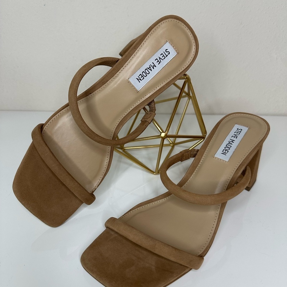 Steve Madden Brown Heeled Sandals - Picture 7 of 13